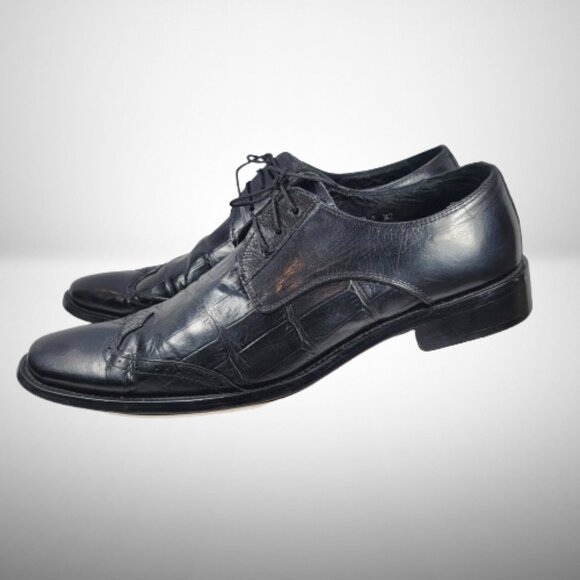 Georgio Armani Men's Derby Croco Leather Shoes - Size: 42 - Picture 4 of 14